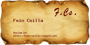 Fein Csilla névjegykártya