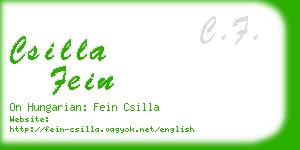 csilla fein business card